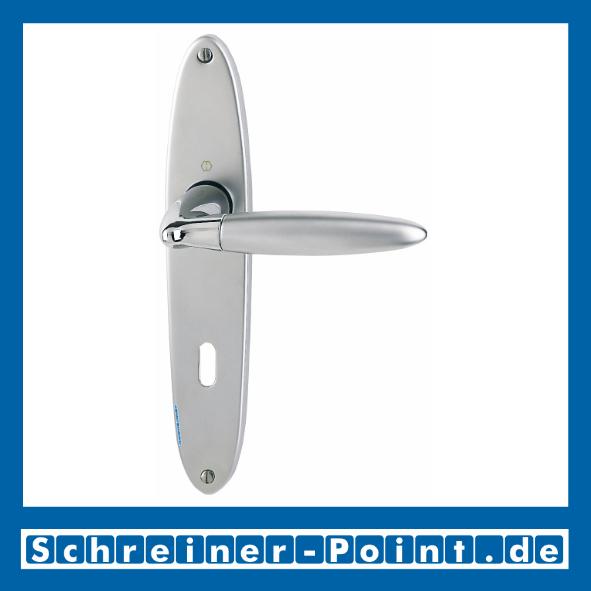 Hoppe Athinai Messing verchromt / matt verchromt F49-R/F98-R Langschildgarnitur M156/343, 2803780, 2803798, 2804002, 2804467